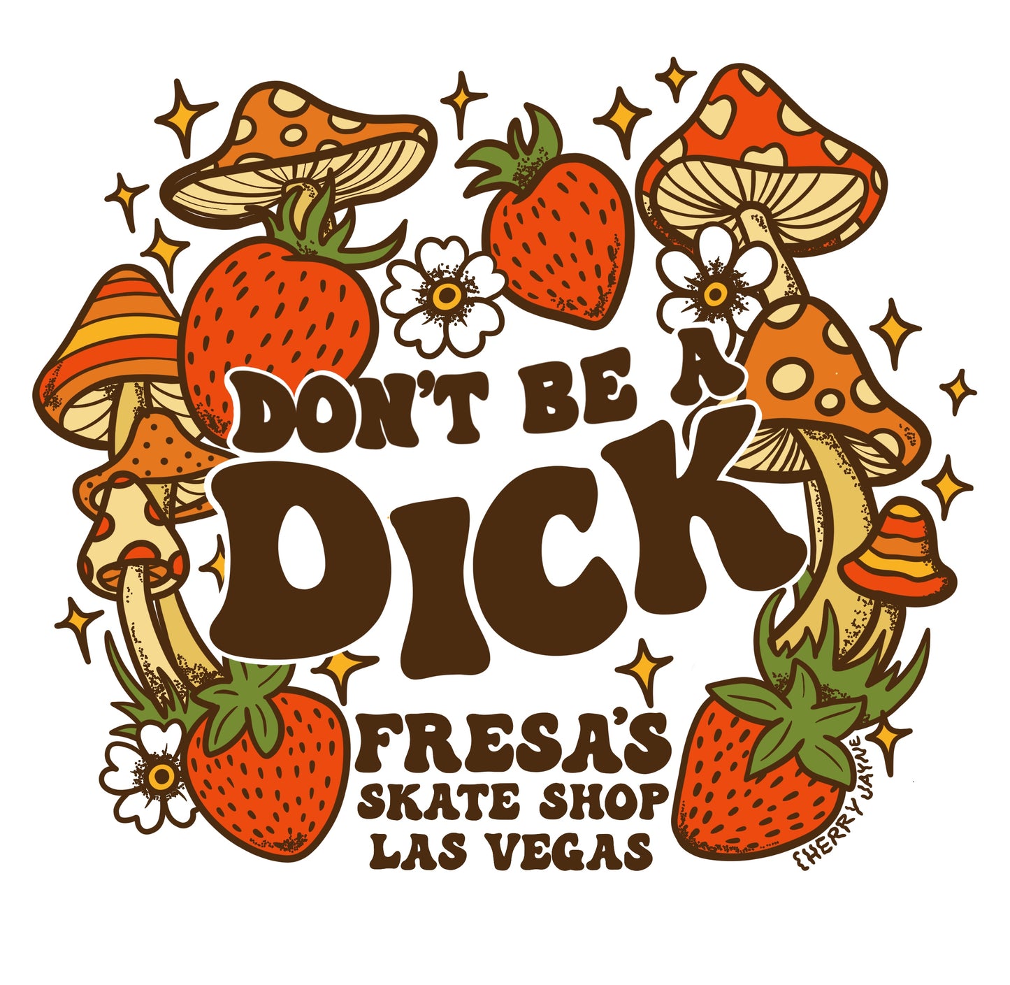 DON'T BE A DICK RINGER TEE RED COLOR
