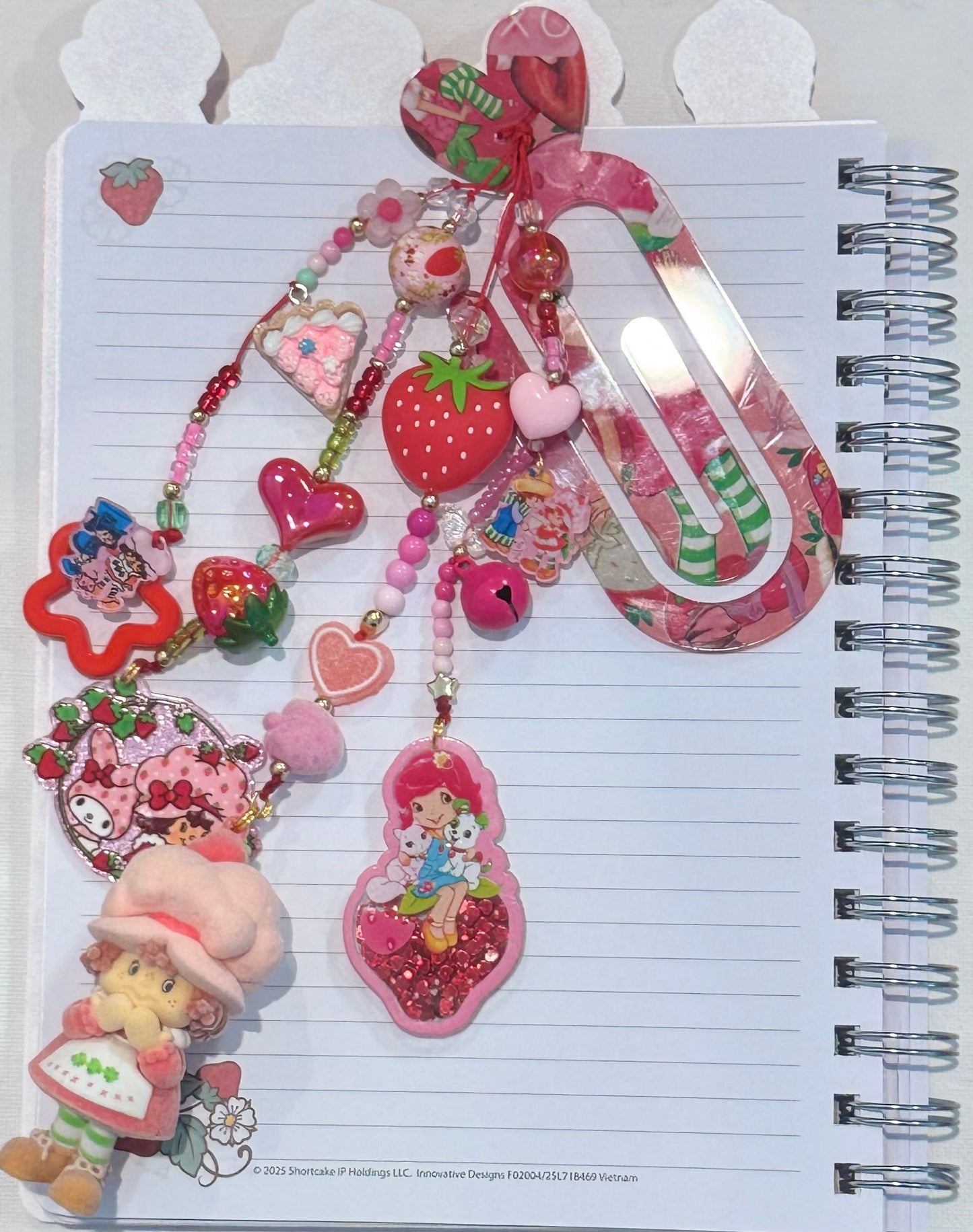 STRAWBERRY GIRL BOOKMARK CHARM