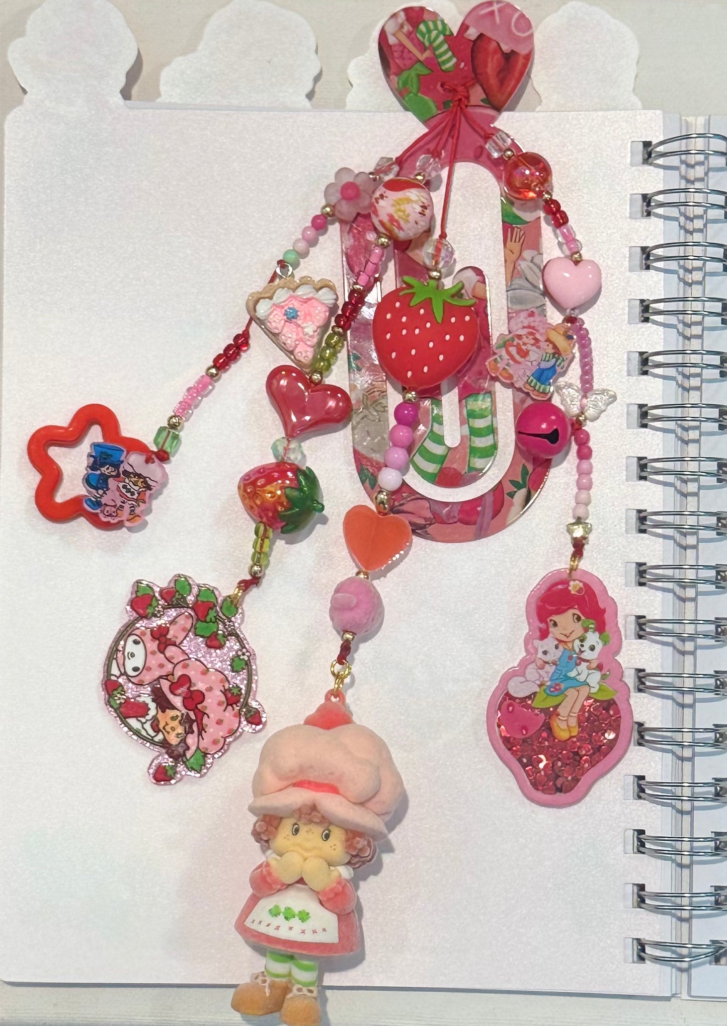STRAWBERRY GIRL BOOKMARK CHARM