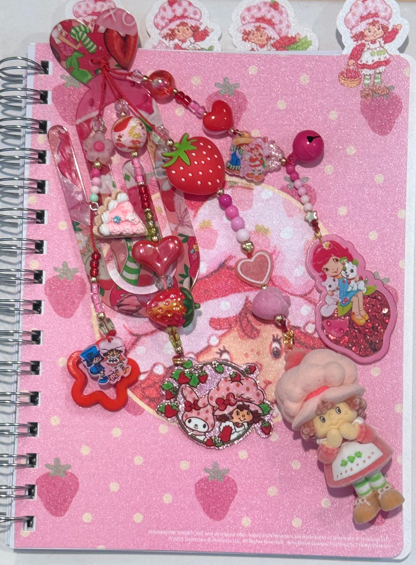 STRAWBERRY GIRL BOOKMARK CHARM