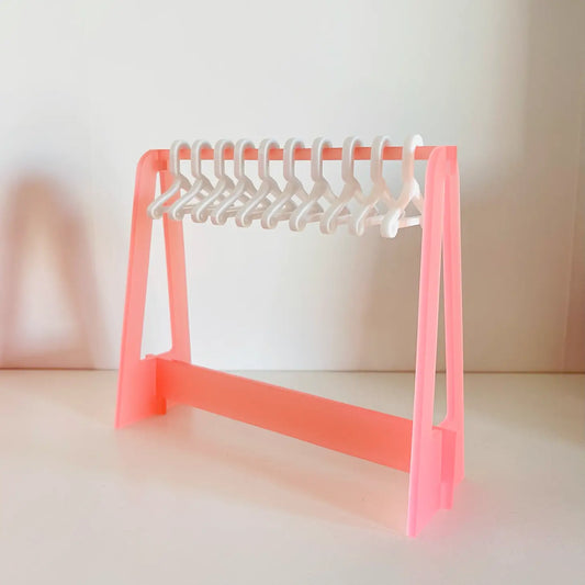 WHITE EARRING DISPLAY WITH HANGERS