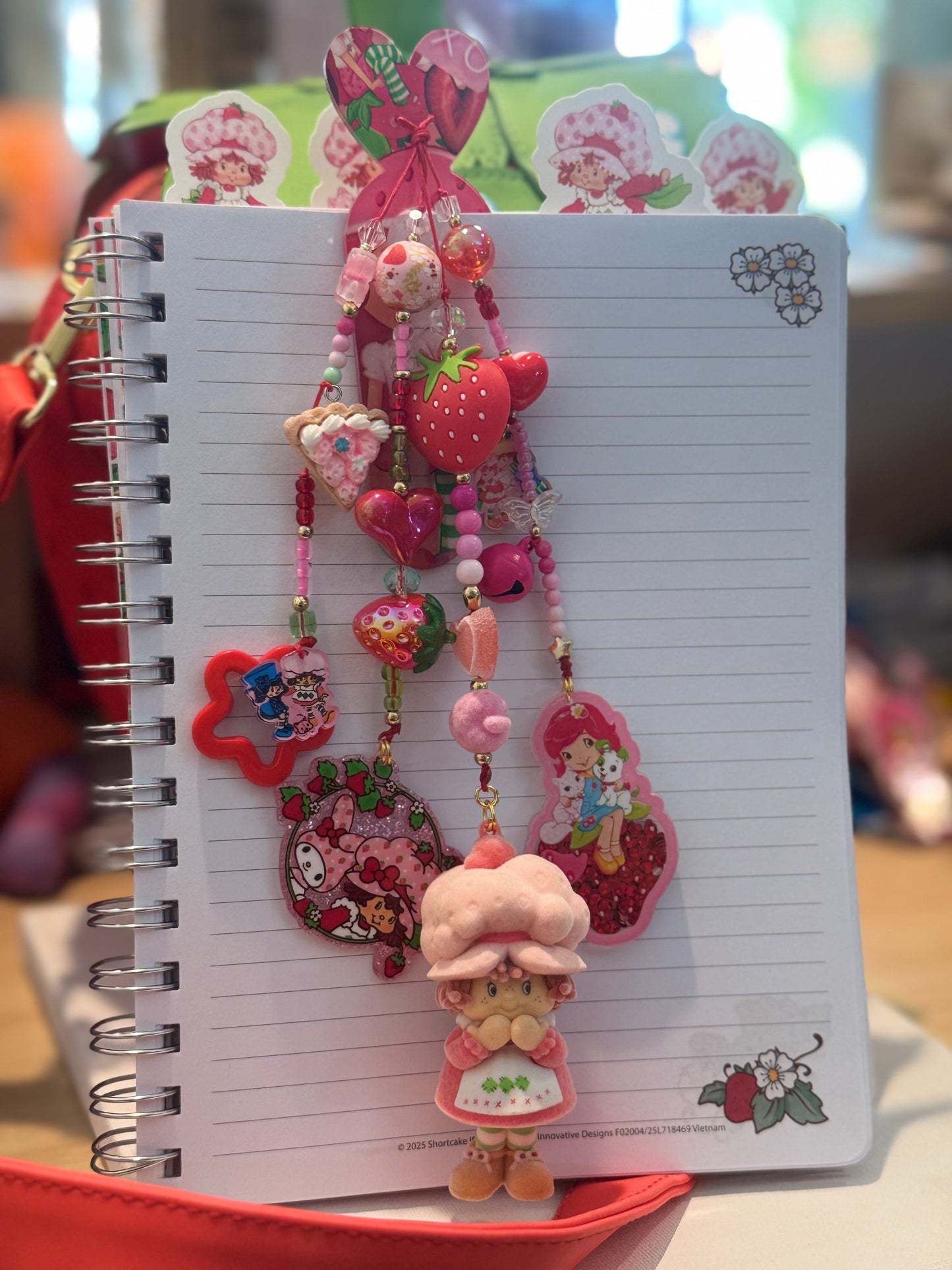 STRAWBERRY GIRL BOOKMARK CHARM