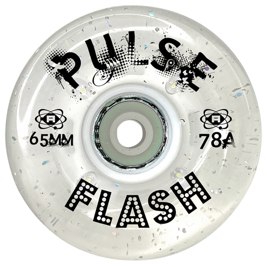 PULSE FLASH/LIGHT UP GLITTER OUTDOOR WHEELS (8-PACK) WHITE