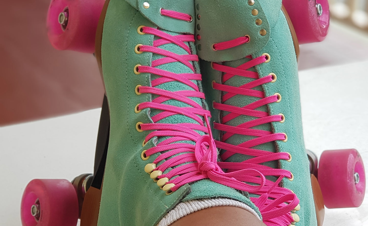 LACES-HOT PINK MAGENTA 96 INCH (244CM)-NARROW 6MM WIDE