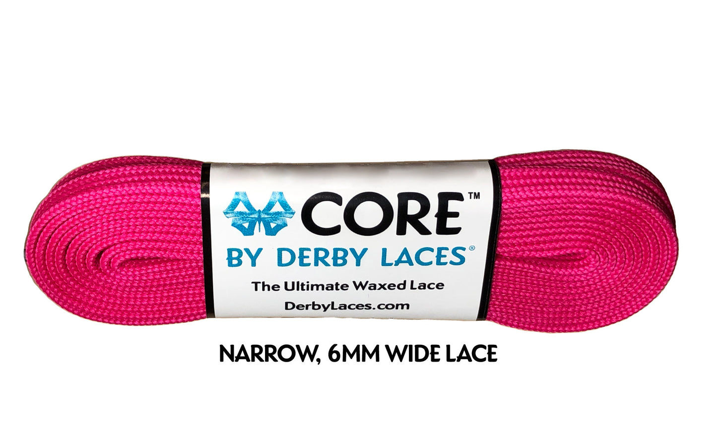 LACES-HOT PINK MAGENTA 96 INCH (244CM)-NARROW 6MM WIDE