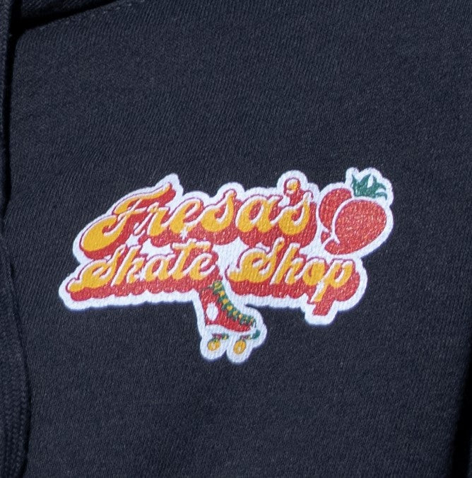 FRESA'S CROPPED PULLOVER HOODIE RETRO-BLACK