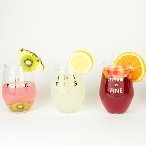 PLEASE STOP TALKING WINE GLASS